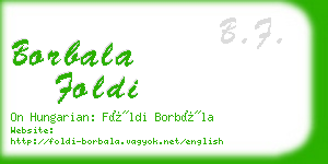 borbala foldi business card